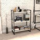 Ver imagem 2 de Kit 3 Estantes Livreiro Multiuso Prisma Estilo Industrial 80cm 3 Prateleiras C08 Snow - Mpozenato