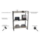 Ver imagem 4 de Kit 3 Estantes Livreiro Multiuso Prisma Estilo Industrial 80cm 3 Prateleiras C08 Snow - Mpozenato