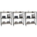 Ver imagem 1 de Kit 3 Estantes Livreiro Multiuso Prisma Estilo Industrial 80cm 3 Prateleiras C08 Snow - Mpozenato