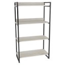 Ver imagem 6 de Kit 2 Estantes Livreiro Multiuso Prisma Estilo Industrial 80cm 4 Prateleiras C08 Snow - Mpozenato