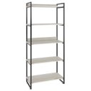 Ver imagem 6 de Kit 2 Estantes Livreiro Multiuso Prisma Estilo Industrial 80cm 5 Prateleiras C08 Snow - Mpozenato