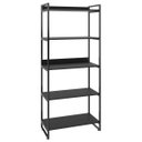 Ver imagem 6 de Kit 2 Estantes Livreiro Multiuso Prisma Estilo Industrial 80cm 5 Prateleiras C08 Preto Onix -