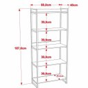 Ver imagem 5 de Kit 3 Estantes Livreiro Multiuso Prisma Estilo Industrial 80cm 5 Prateleiras C08 Preto Onix -