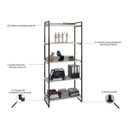 Ver imagem 4 de Kit 3 Estantes Livreiro Multiuso Prisma Estilo Industrial 80cm 5 Prateleiras C08 Snow - Mpozenato