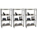 Ver imagem 1 de Kit 3 Estantes Livreiro Multiuso Prisma Estilo Industrial 80cm 4 Prateleiras C08 Snow - Mpozenato