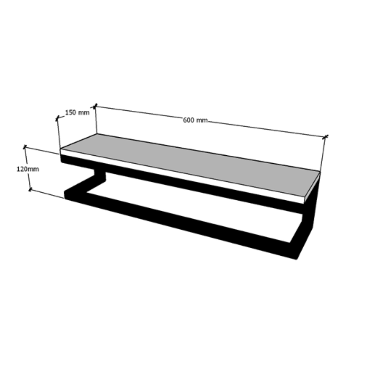 Toalheiro para Banheiro Mdf Branco 60cm - 3