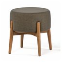 Ver imagem 1 de Puff Dual 2 em 1 Vira Mesa Apoio Design Moderno para Sala Estar Sala Tv Decor - Chumbo Linho