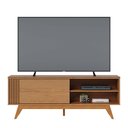 Ver imagem 3 de Rack para Tv 60 Polegadas Sala bancada 1 Porta Ripado Tarsila Freijó C04 - D'rossi