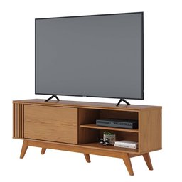 Rack para Sala bancada de tv 60'' 1 Porta Ripado Tarsila Freijó C04 - D'rossi - 10
