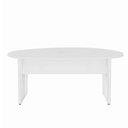 Ver imagem 5 de Mesa de Reunião Orgânica 180cm com Caixa de Tomadas Pés Metal Branco F5 Office