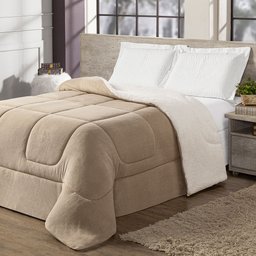 Coberdron Casal Queen Dupla Face Sherpa Manta Soft Bege - 3