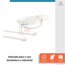 Ver imagem 3 de 100 Abraçadeira Nylon Branca 150x4,8mm - Starfer