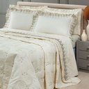 Ver imagem 2 de Cobre Leito + Jogo de Cama 7 Peças Queen Percal 200 Fios Mistral 100% Algodão - Palha
