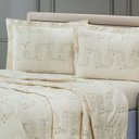 Ver imagem 5 de Cobre Leito + Jogo de Cama 7 Peças Queen Percal 200 Fios Mistral 100% Algodão - Palha