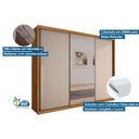 Ver imagem 3 de Guarda Roupa 3 Portas de Correr e 6 Gavetas C/ Espelho Paradizzo/palazzo Cumaru/fendi - Novo