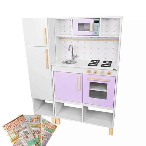 Módulo Crescer Cozinha Infantil com Geladeira - Lilás