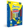 Lápis de Cor Triangular - 36 Cores - Norma - 1