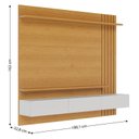 Ver imagem 2 de Painel para Tv Home Suspenso Juriti 1.8 Ripado Naturale Off White Matte - Colibri