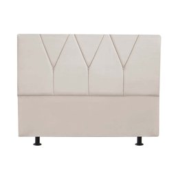 Cabeceira Estofada Solteiro 110CM Jade Courino Bege - D A DECOR D&A Decor - 1