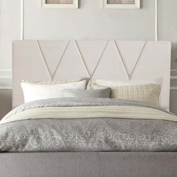 Cabeceira Estofada Solteiro 110CM Jade Courino Bege - D A DECOR D&A Decor - 2