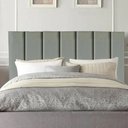 Ver imagem 1 de Cabeceira Estofada Cama Box Casal 1,40m Carla Suede Cinza