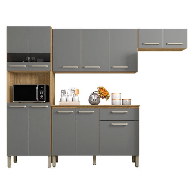 Kit Cozinha Ambiente Versalhes 4 Peças Freijó Gris - Kits Paraná - 2