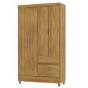 Ver imagem 3 de Guarda Roupa Solteiro 103cm com 4 Portas Ideal Nature - Vila Rica