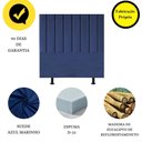 Ver imagem 4 de Cabeceira Estofada Cama Solteiro 90 Cm Luísa Suede e Frame Cor:azul Marinho