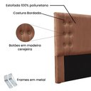 Ver imagem 5 de Kit Cabeceira e Calçadeira Recamier Casal 1,40m Gênova Veludo - Pallazio Cobre
