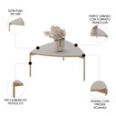 Ver imagem 4 de Mesa de Centro Orgânica para Sala Pé Metal Zira D04 Bali - Mpozenato