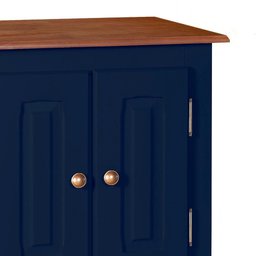 Gabinete para Banheiro 2 Portas com Pés Luiz Xv Dália 3057 - Azul Petróleo/imbuia Glazer - 2