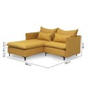 Ver imagem 5 de Sofá Modular 2 Lugares com Chaise e Pé Metal Sôma CabeCasa MadeiraOriginals