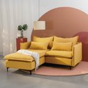 Ver imagem 1 de Sofá Modular 2 Lugares com Chaise e Pé Metal Sôma CabeCasa MadeiraOriginals