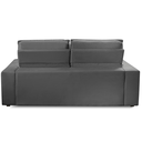 Ver imagem 3 de Sofá para Sala Reclinavel Estofado Price 180cm Veludo Chumbo