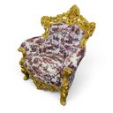 Ver imagem 5 de Jogo de Sofá Classico com Estampado Vermelho + Par de Poltrona 119x89x84cm e 123x194x80cm