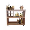 Aparador Bar Com Rodizios Natural Em Mdf - 1