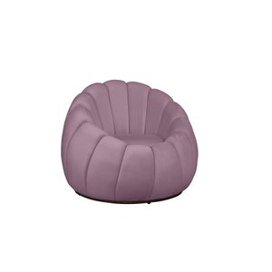 Poltrona Decorativa Base Giratória Concha Veludo - Estopar