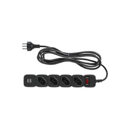 Protetor Eletronico Intelbras Epe204 4 Tomadas 2 Usb Preto - 1