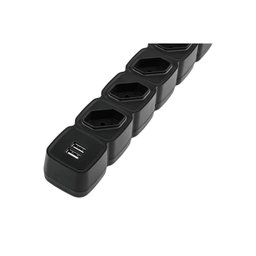 Protetor Eletronico Intelbras Epe204 4 Tomadas 2 Usb Preto - 2