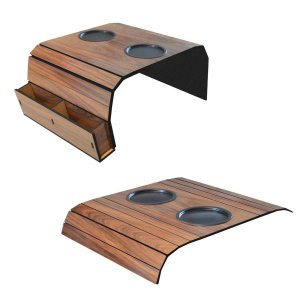 Kit Suporte Porta Copos + Controle Braço de Sofá Mdf