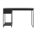 Ver imagem 4 de Mesa Escrivaninha Criare com Prateleira Escritório Moderno Estilo Industrial Nicho Gaveta Cor Preto