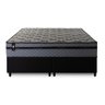 Conjunto Cama Box Queen c/ Molas Ensacadas Montreal Preto 158x198x64 - 6