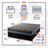 Conjunto Cama Box Queen c/ Molas Ensacadas Montreal Preto 158x198x64 - 3