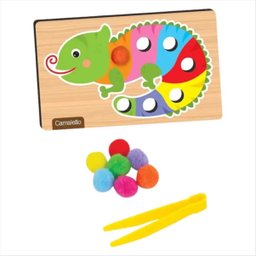 Jogo Educativo Montessori Pega Pompom - Nig - 1