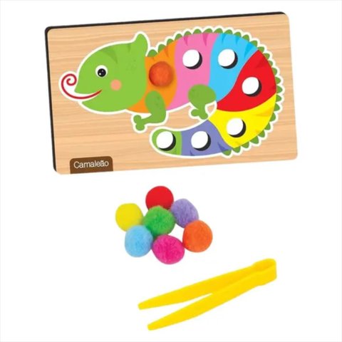Jogo Educativo Montessori Pega Pompom - Nig