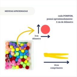 Jogo Educativo Montessori Pega Pompom - Nig - 6