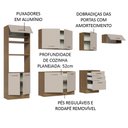 Ver imagem 5 de Armário de Cozinha Completa 330cm Rustic/crema Agata Madesa 01