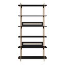 Ver imagem 4 de Estante Multiuso Oslo 180 Cm com 6 Prateleiras e Pé Metal Cor:nero com Dourado