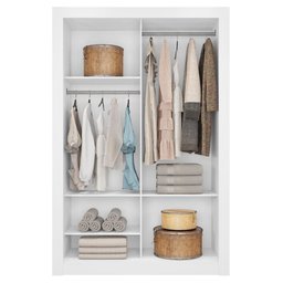 Guarda Roupa Solteiro 2 Portas Com Espelhos Branco Glass - 3