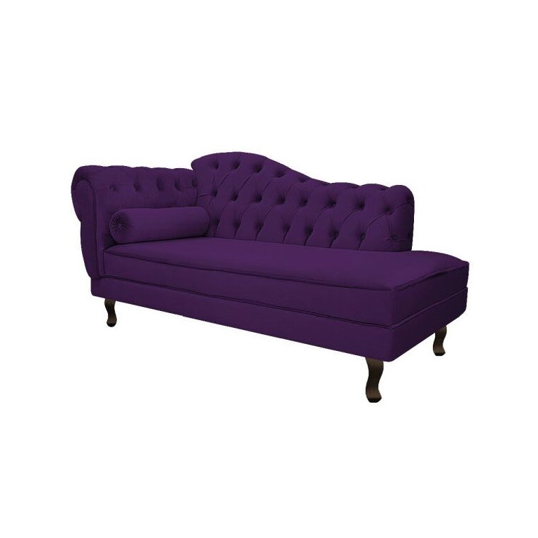 Recamier Diana 140cm Lado Direito Suede Roxo Recamier Diana 140cm Lado Direito Suede Roxo